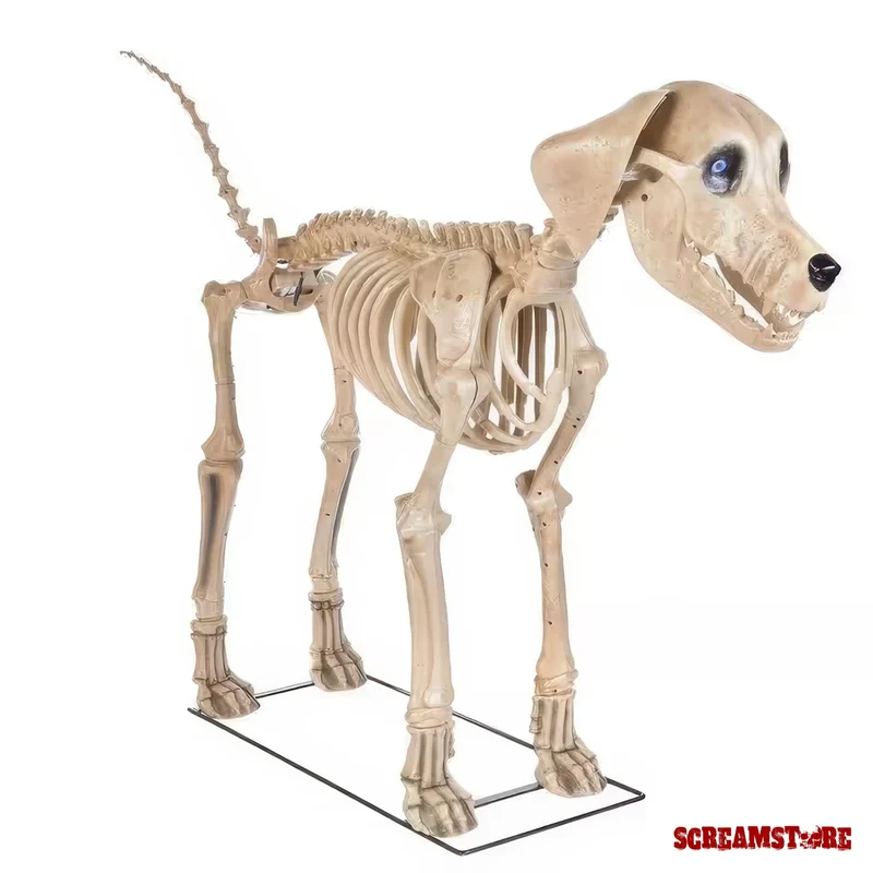 Riesen Skelett Horror Köter Skelly – LCD-Augen per Fernbedienung