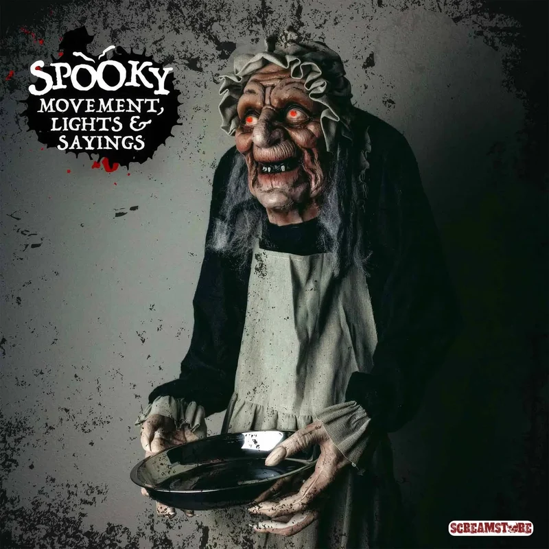 Creepy Granny Halloween Animatronic
