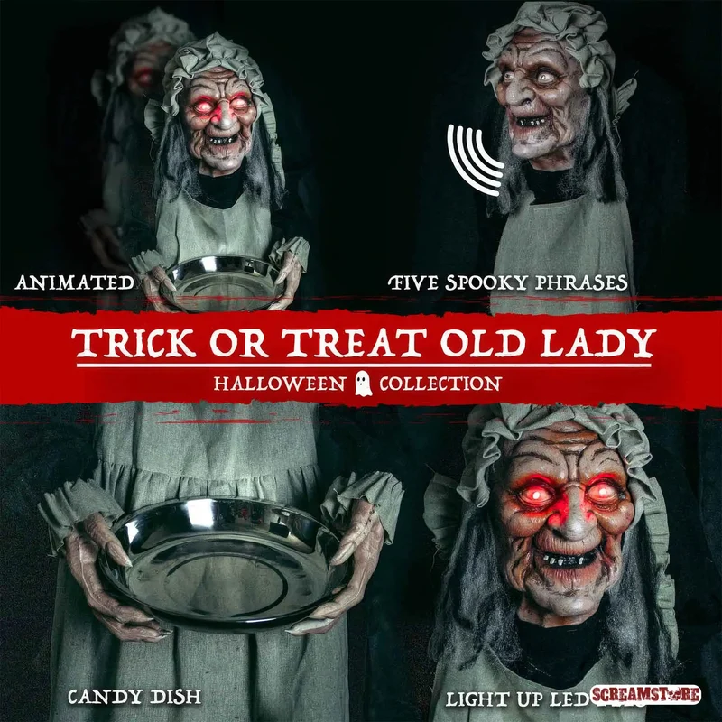 Creepy Granny Halloween Animatronic