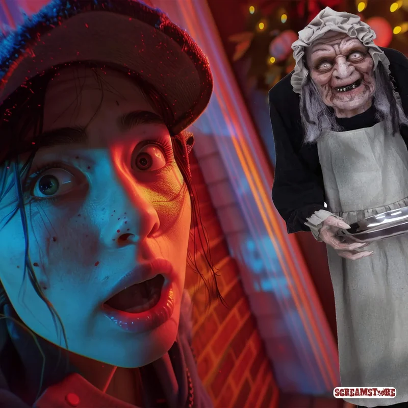 Creepy Granny Halloween Animatronic