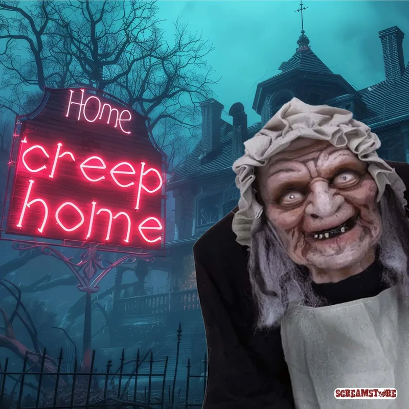 Creepy Granny Halloween Animatronic