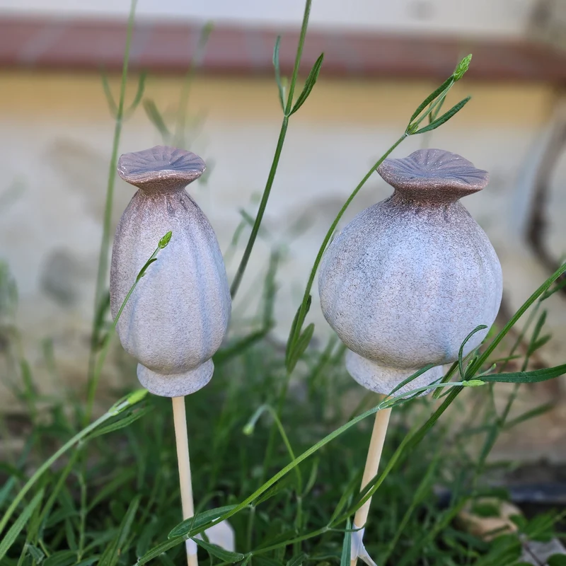 Mohnkapsel Steingut