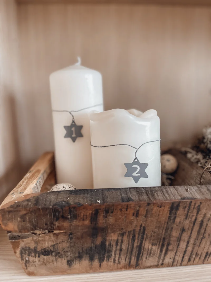 Adventszahlen für Kerzen