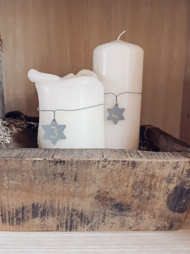 Adventszahlen für Kerzen