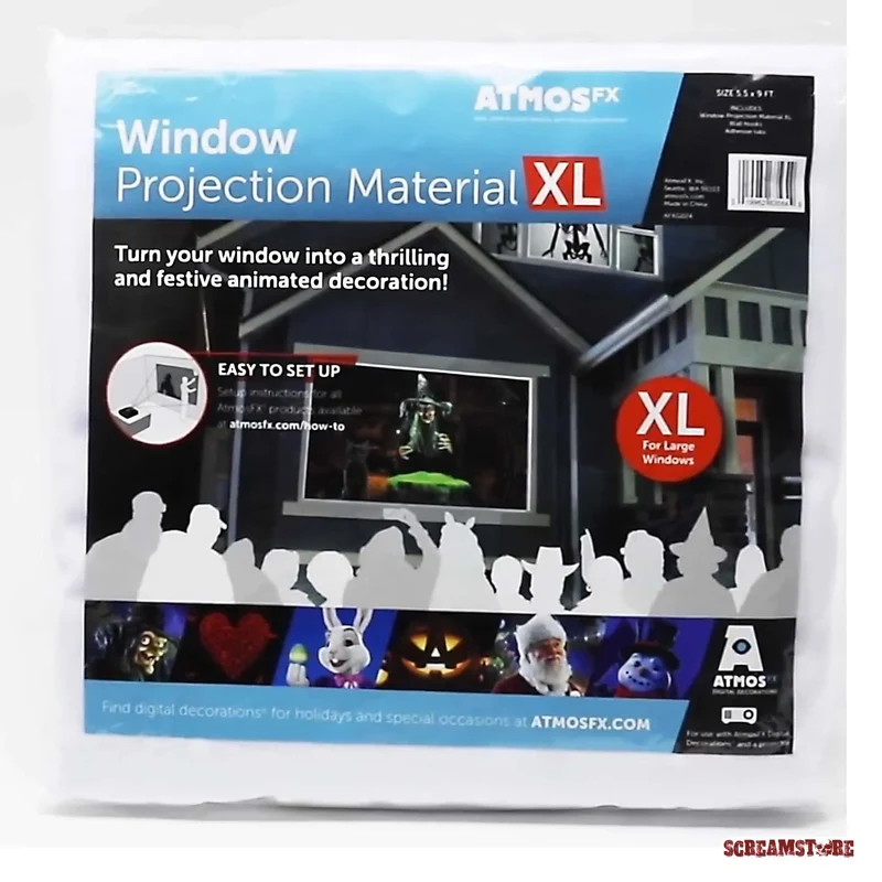 AtmosFX Fenster Projektions Stoff XL weiss