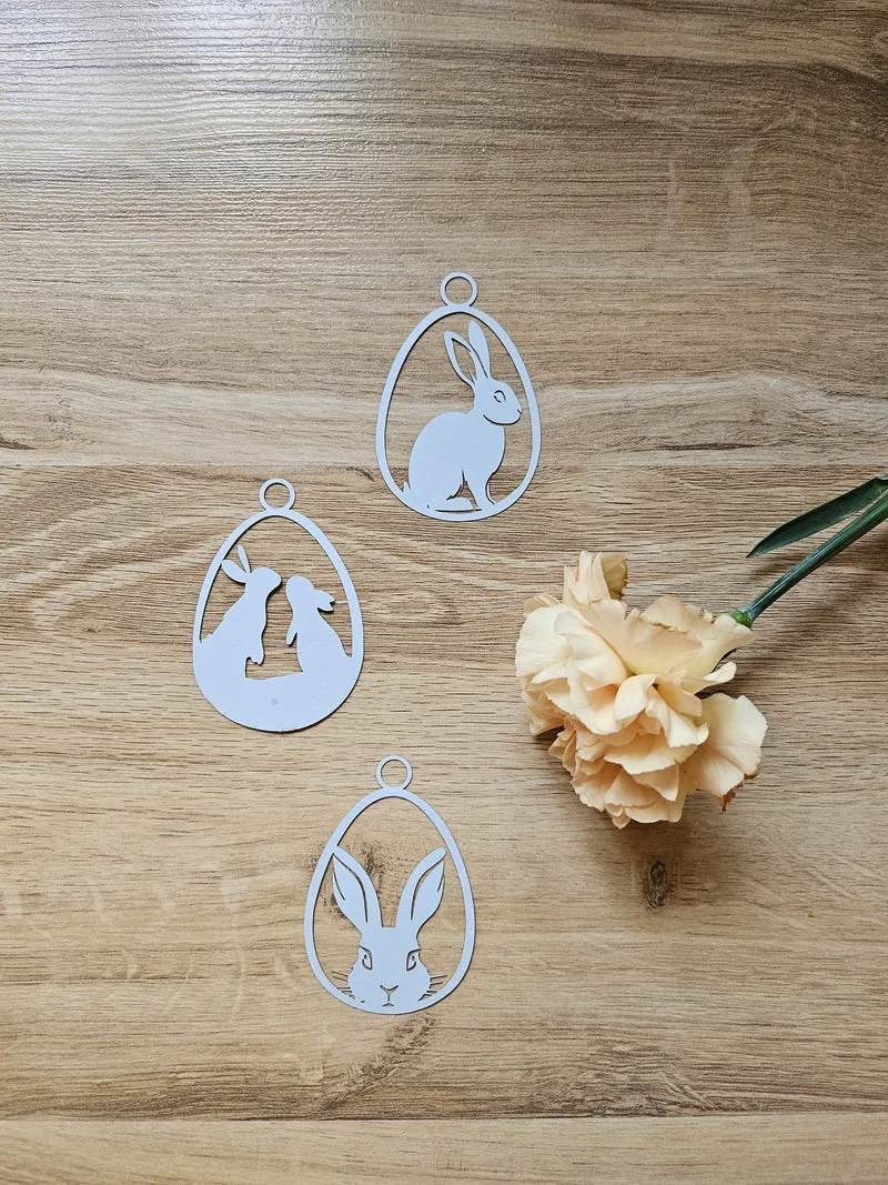 Papierschnitt Ostern blau
