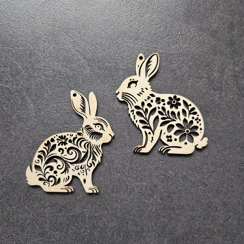 Holzanhänger Hase
