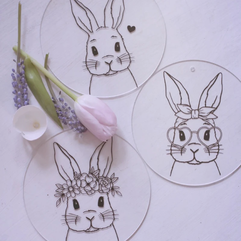 Scheibe mit Hase