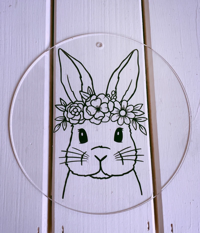 Scheibe mit Hase