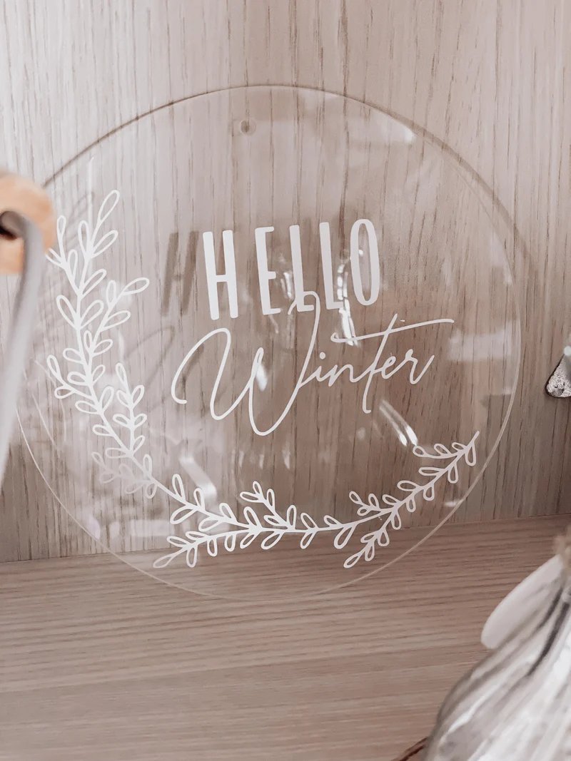 Scheibe Winter weiß