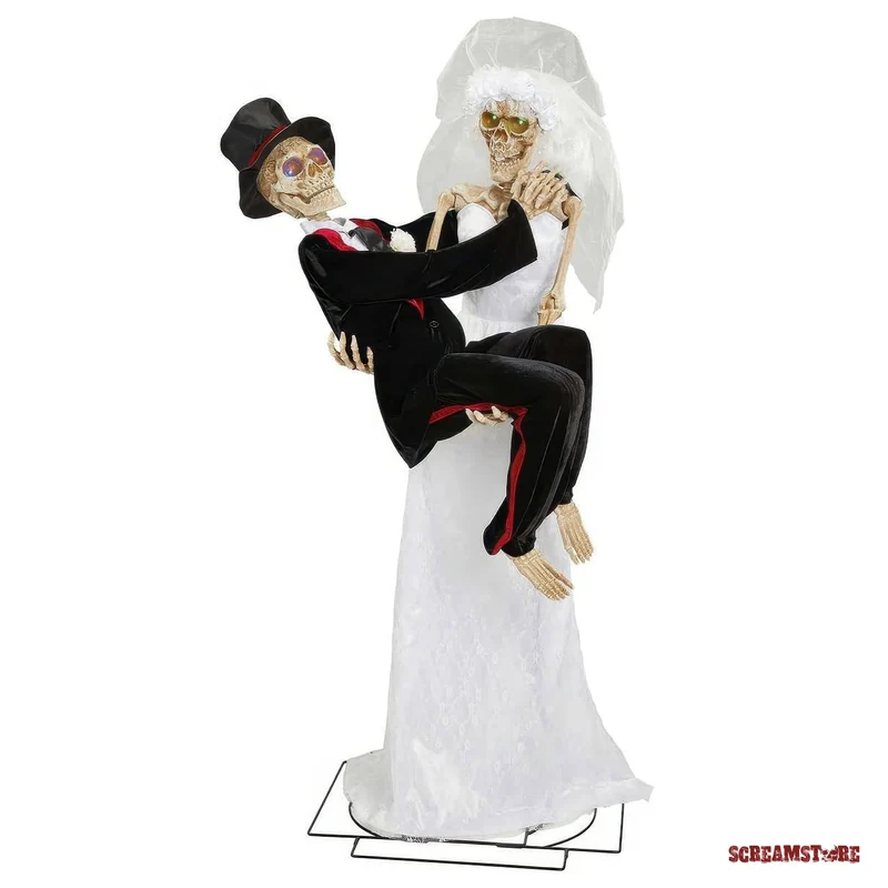 Skelett Hochzeit Brautpaar Doppel Animatronic