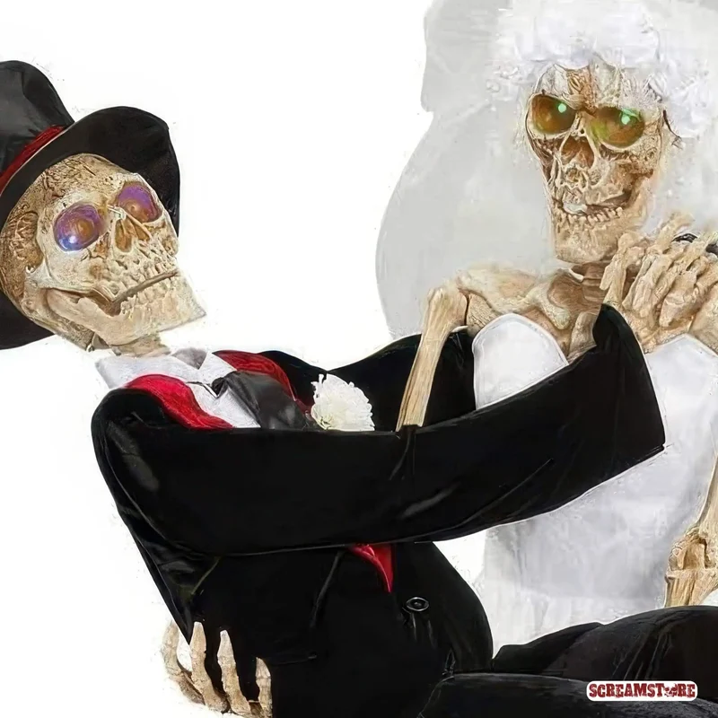 Skelett Hochzeit Brautpaar Doppel Animatronic