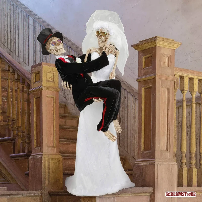 Skelett Hochzeit Brautpaar Doppel Animatronic