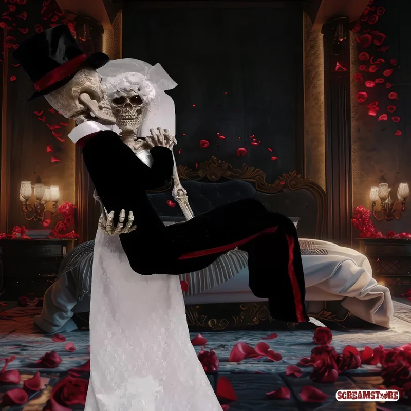 Skelett Hochzeit Brautpaar Doppel Animatronic