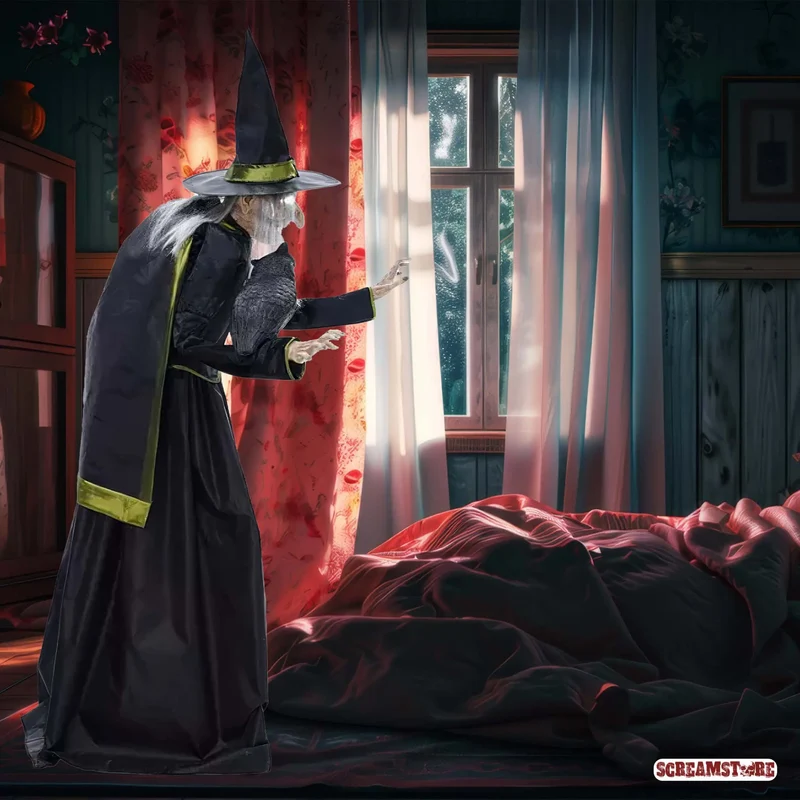 Evil Witch Horror Hexe mit Nachteule