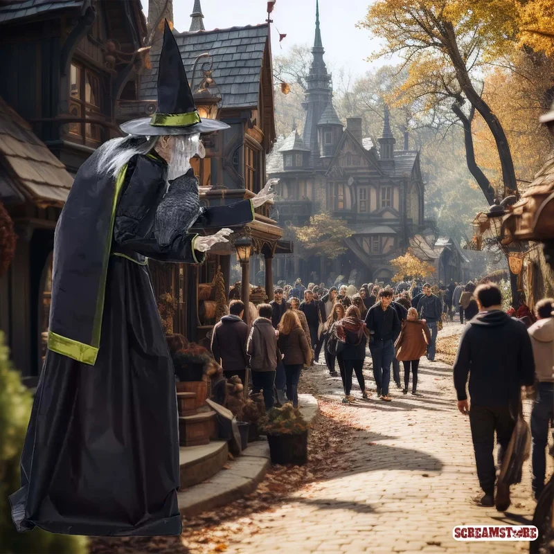 Evil Witch Horror Hexe mit Nachteule