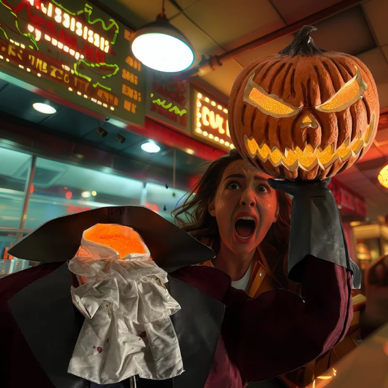 Headless Horsemann mit Jack O Lantern