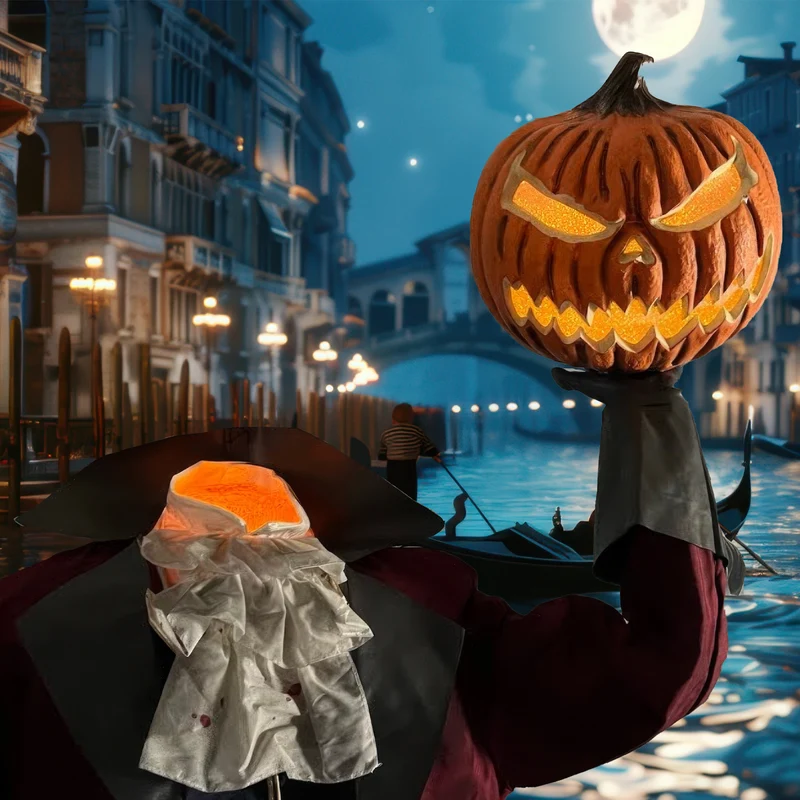 Headless Horsemann mit Jack O Lantern