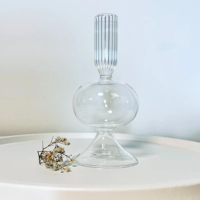 SALE: Kerzenständer "Transparent" aus Glas