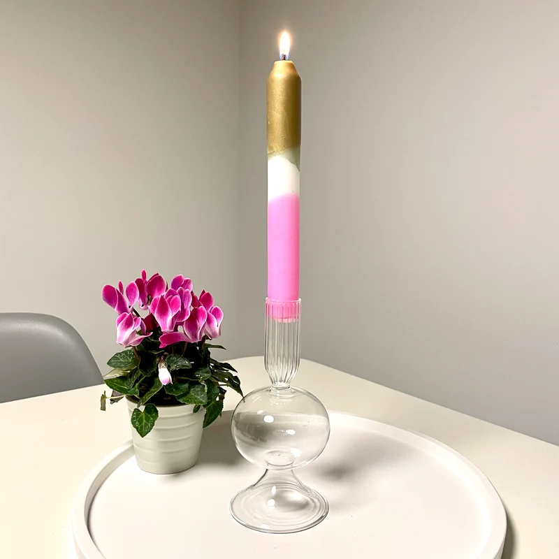 SALE: Kerzenständer "Transparent" aus Glas