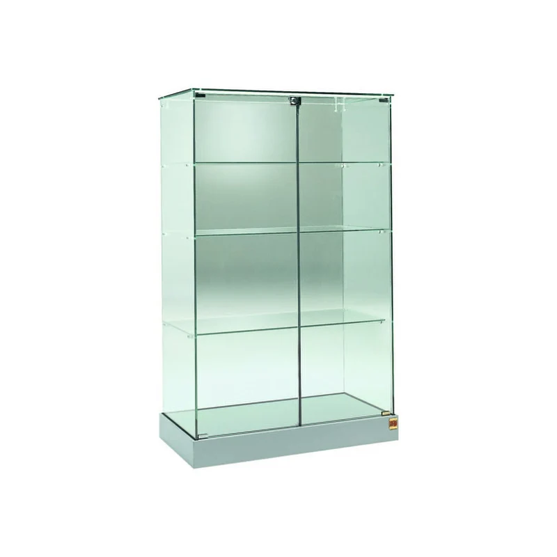 Casa Padrino Luxus Ladenvitrine 93 x 46 cm H. 140 cm mit Glasplatte mit 3 Glasböden - Ladeneinrichtung - Boutique Möbel - Made in Italy