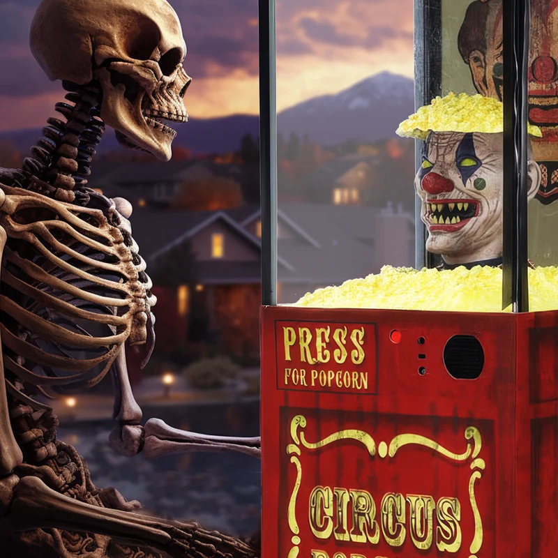 Scary Popcorn Popper Clown Schocker