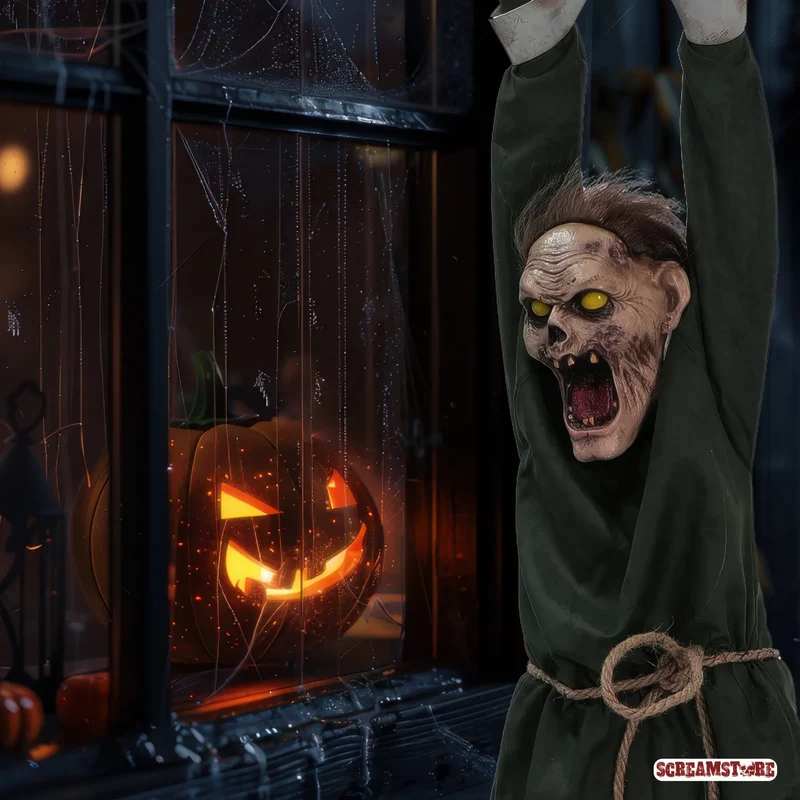 Hängender schreiender Zombie Hans
