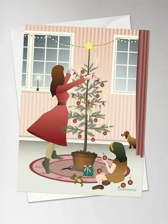 Karte Decorating the tree
