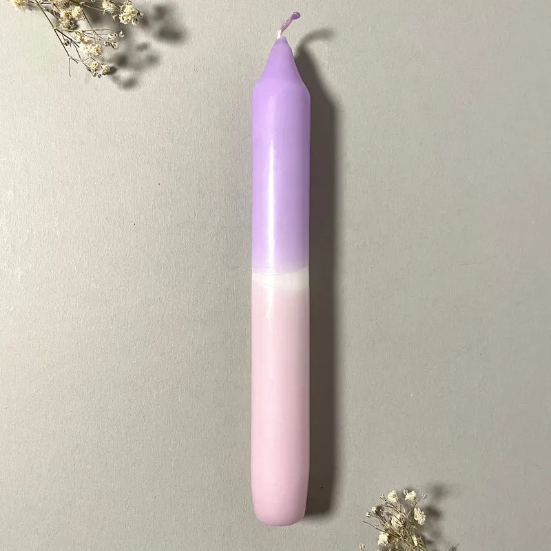 Handgefärbte Dip Dye Stabkerze | flieder & wild flower