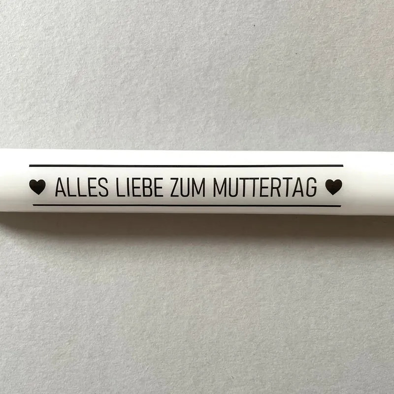 Weiße Spruchkerze "Alles Liebe zum Muttertag"