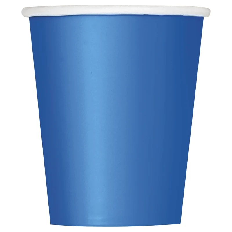 Blaue Becher Papier 266ml 14Stk