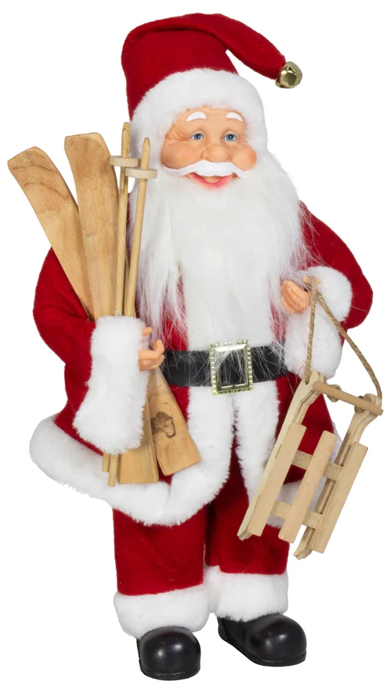 Weihnachtsmann Figuren 18cm + 30cm + 40 cm im Verkaufsdisplay 128tlg / Santas in 2 Designs
