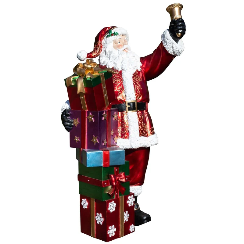 XXL Outdoor Santa mit LED-Licht Weihnachtsmann ca.150cm Polyresin