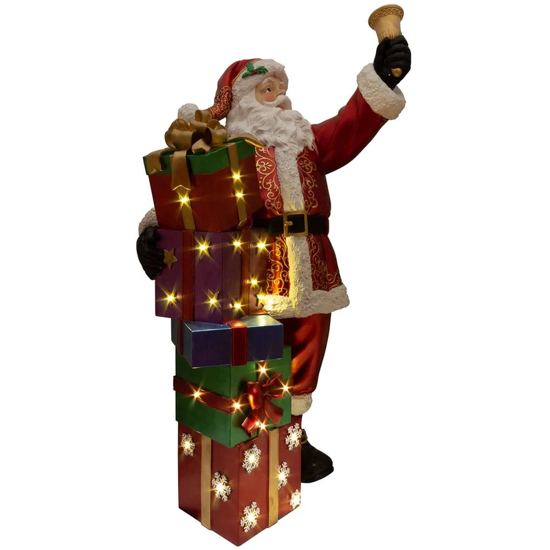 XXL Outdoor Santa mit LED-Licht Weihnachtsmann ca.150cm Polyresin