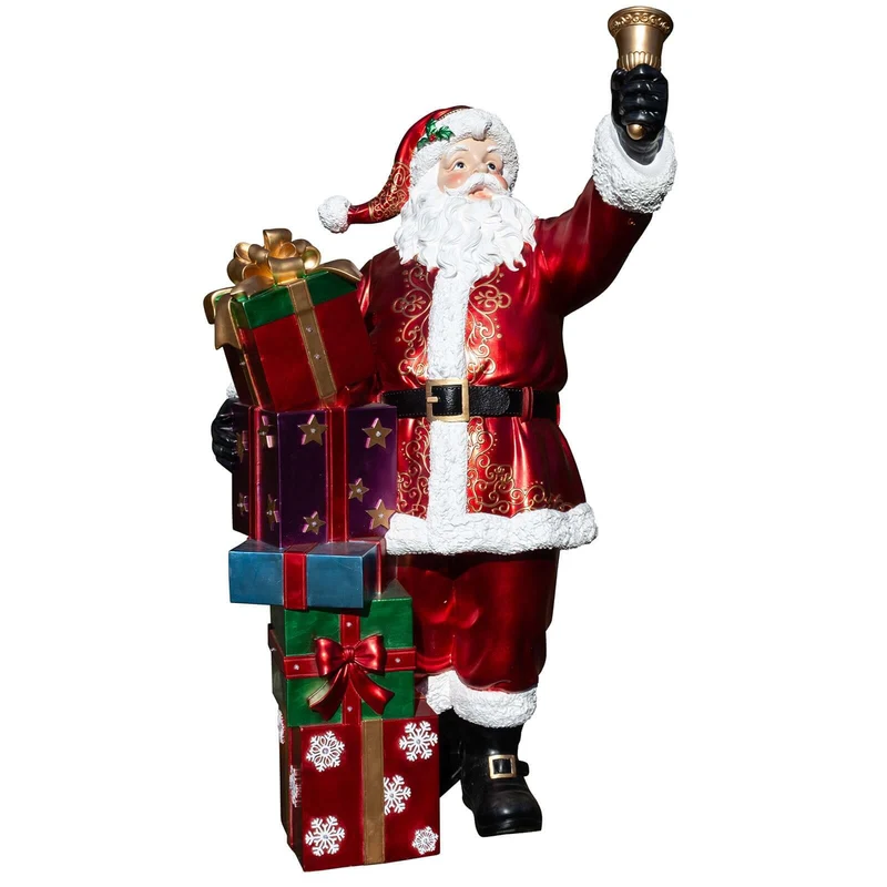 XXL Outdoor Santa mit LED-Licht Weihnachtsmann ca.150cm Polyresin