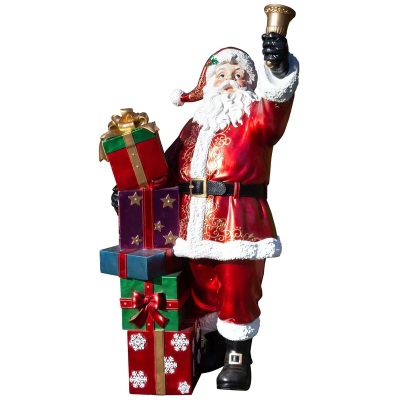 XXL Outdoor Santa mit LED-Licht Weihnachtsmann ca.150cm Polyresin