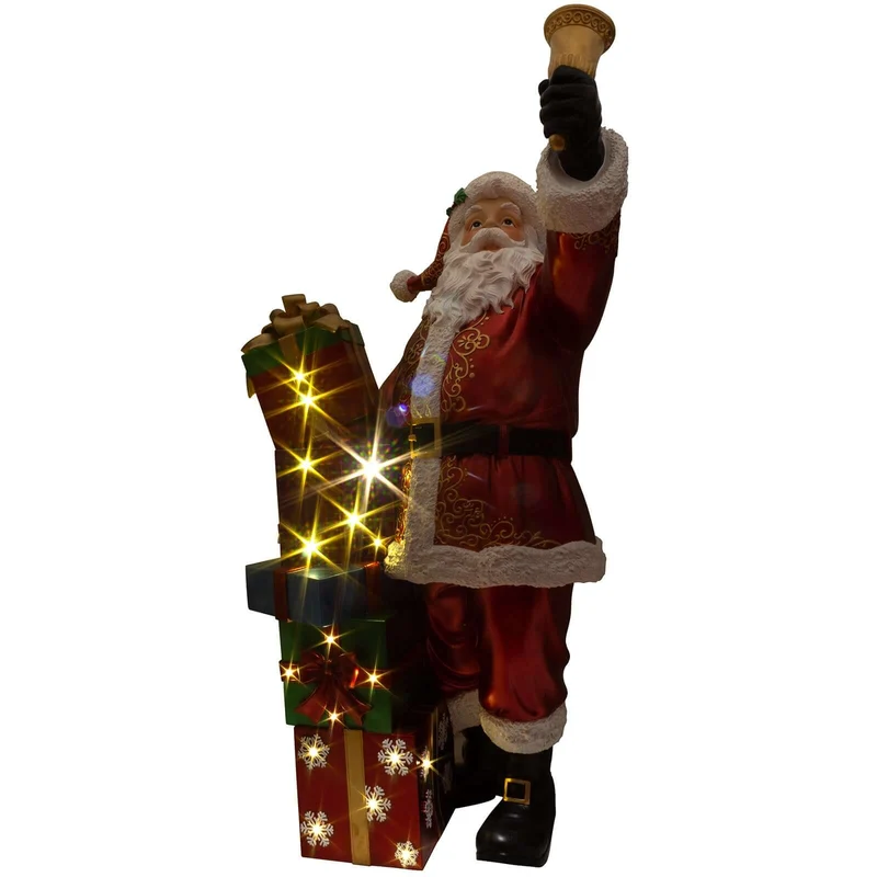 XXL Outdoor Santa mit LED-Licht Weihnachtsmann ca.150cm Polyresin