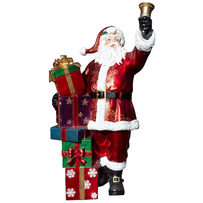 XXL Outdoor Santa mit LED-Licht Weihnachtsmann ca.150cm Polyresin