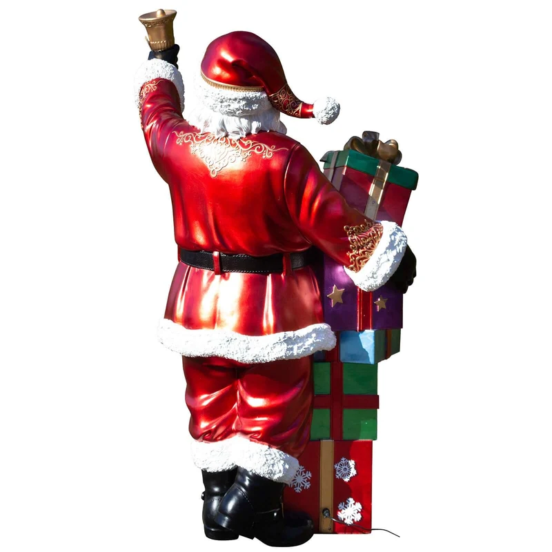 XXL Outdoor Santa mit LED-Licht Weihnachtsmann ca.150cm Polyresin