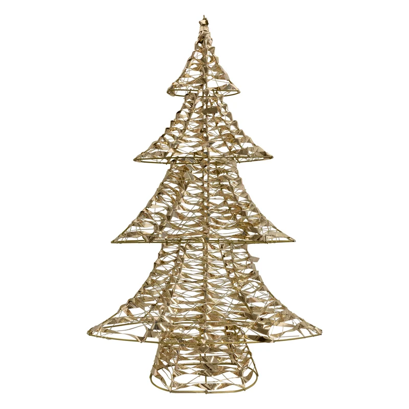 LED Lichterbaum warmweiß - Farbe gold - Höhe 80cm – mit Timer