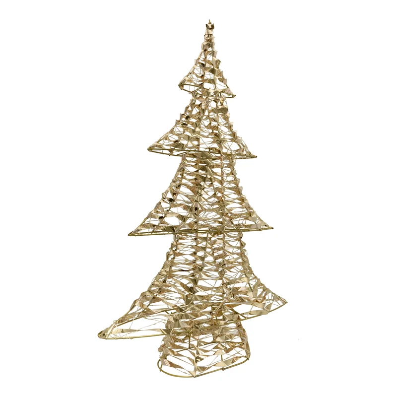LED Lichterbaum warmweiß - Farbe gold - Höhe 80cm – mit Timer
