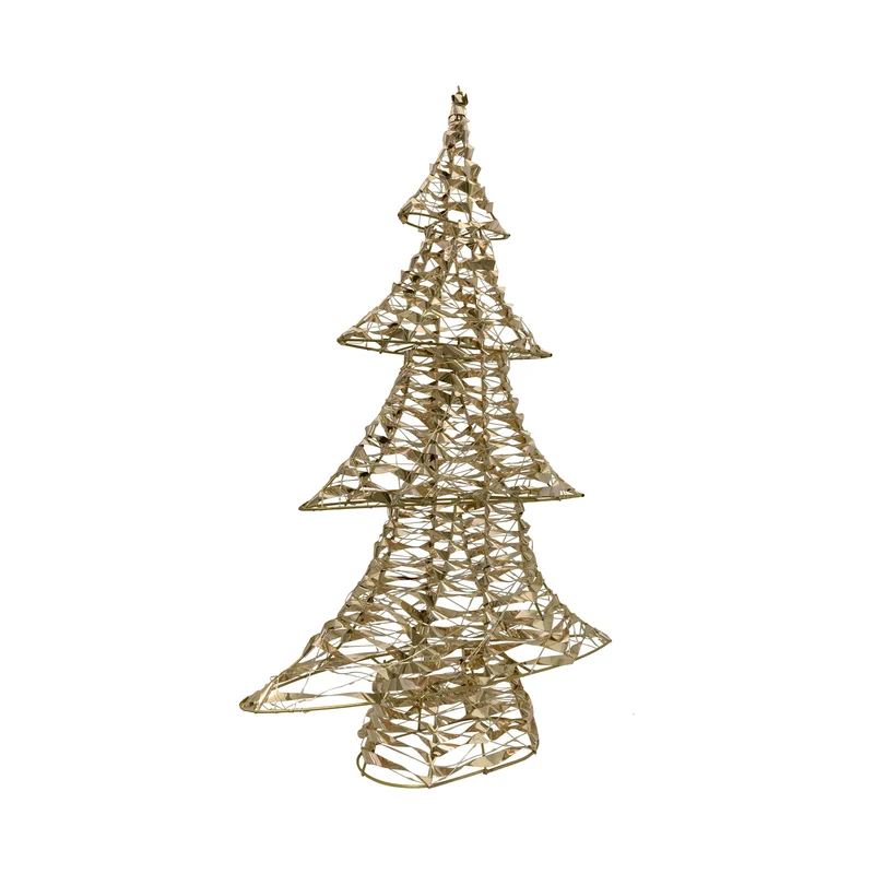 LED Lichterbaum warmweiß - Farbe gold - Höhe 60cm – mit Timer