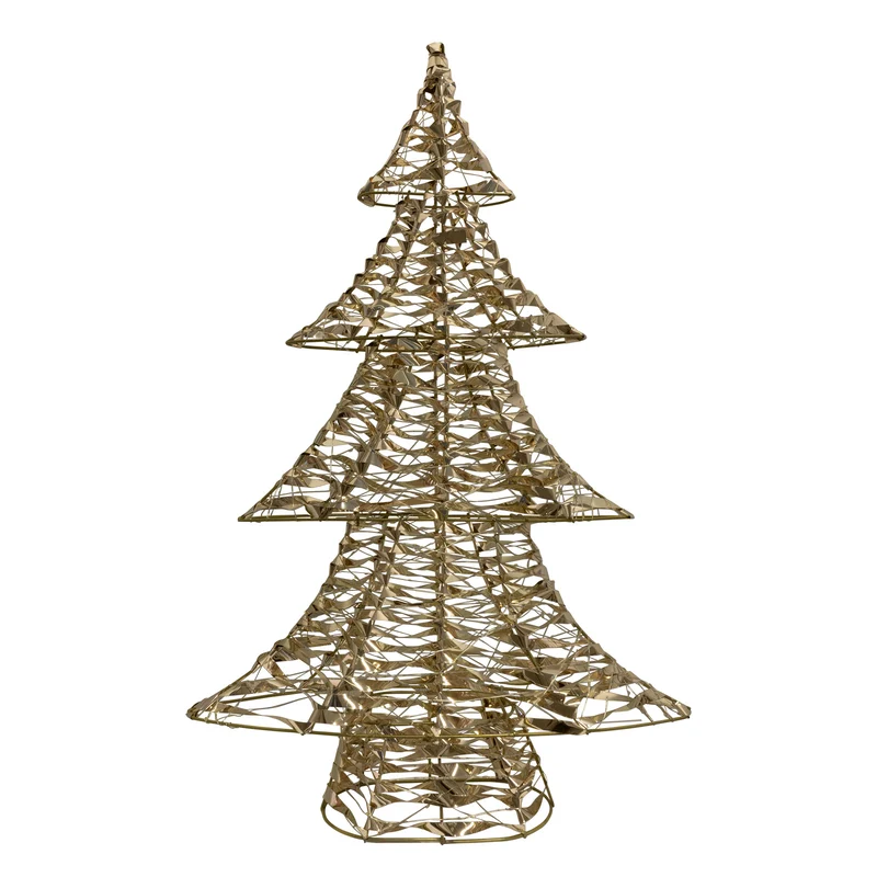 LED Lichterbaum warmweiß - Farbe gold - Höhe 60cm – mit Timer