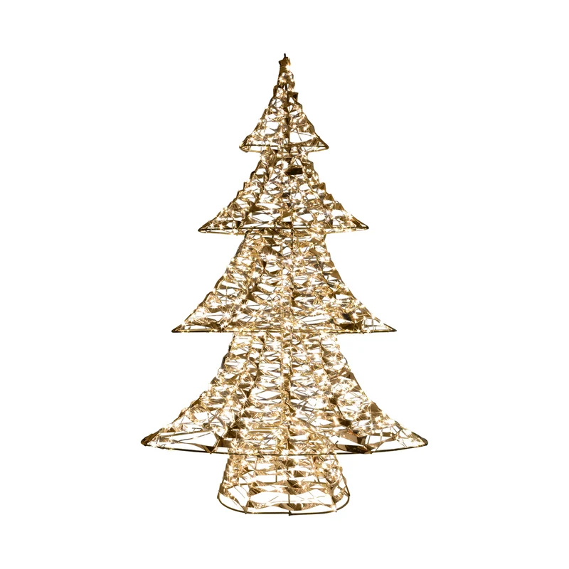 LED Lichterbaum warmweiß - Farbe gold - Höhe 60cm – mit Timer