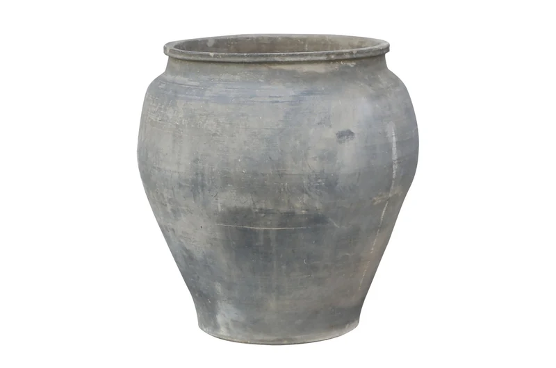 Casa Padrino Luxus Vase 54 x 54 x H. 58 cm - Große Terrakotta Vase im rustikalen Antik-Look - Luxus Deko Accessoires