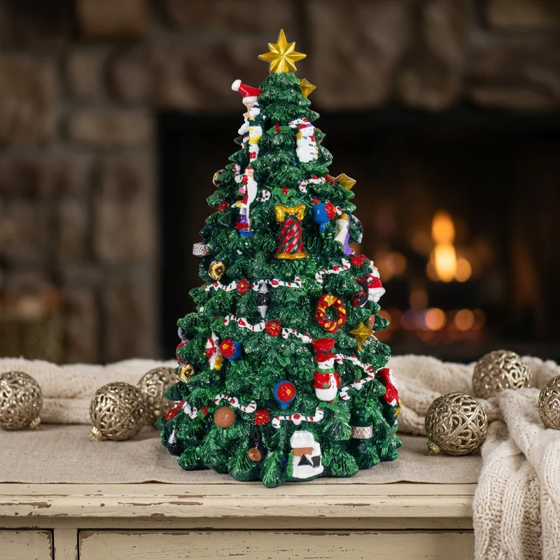 Spieluhr XL-Weihnachtsbaum 32cm
