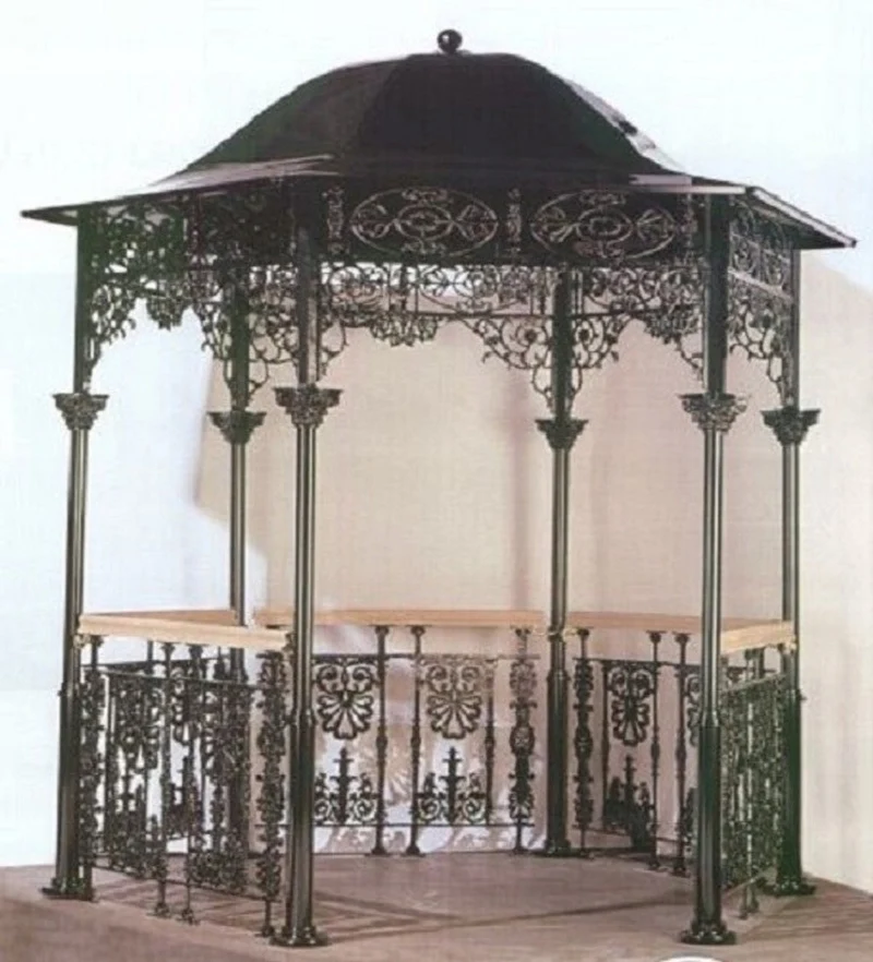 Casa Padrino Gusseisen Balustrade Schwarz 42 x H. 93 cm - Prunkvolles Barock Geländer Element mit Muschel Ornament - Balkon & Treppen Geländer