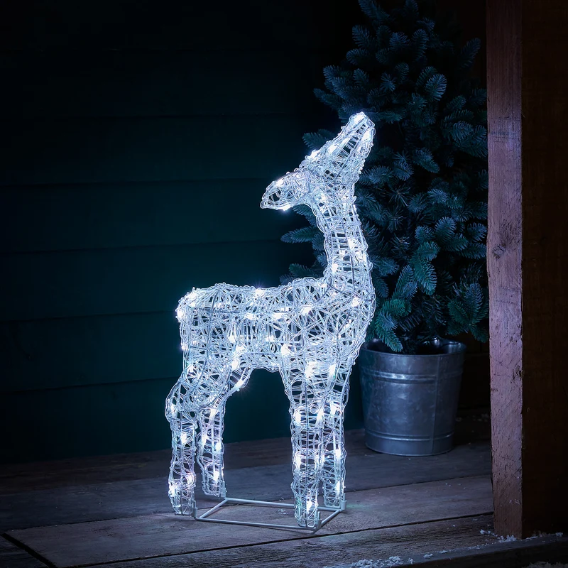 LED-Rentier Rehkitz Swinsty mit Farbwechsel und Fernbedienung