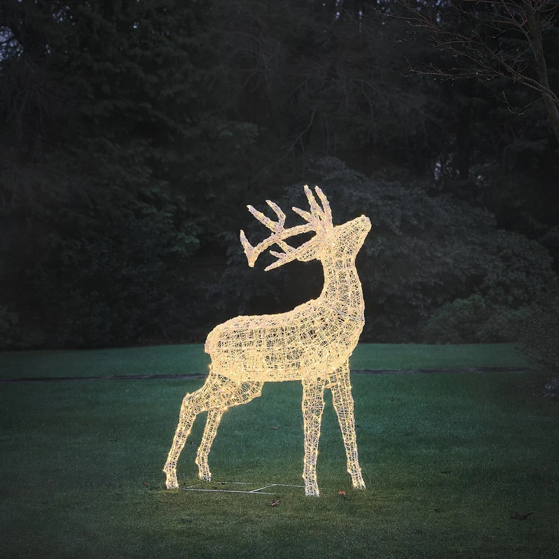 Bicolor LED-Rentier Hirsch XL Swinsty mit 450 LEDs