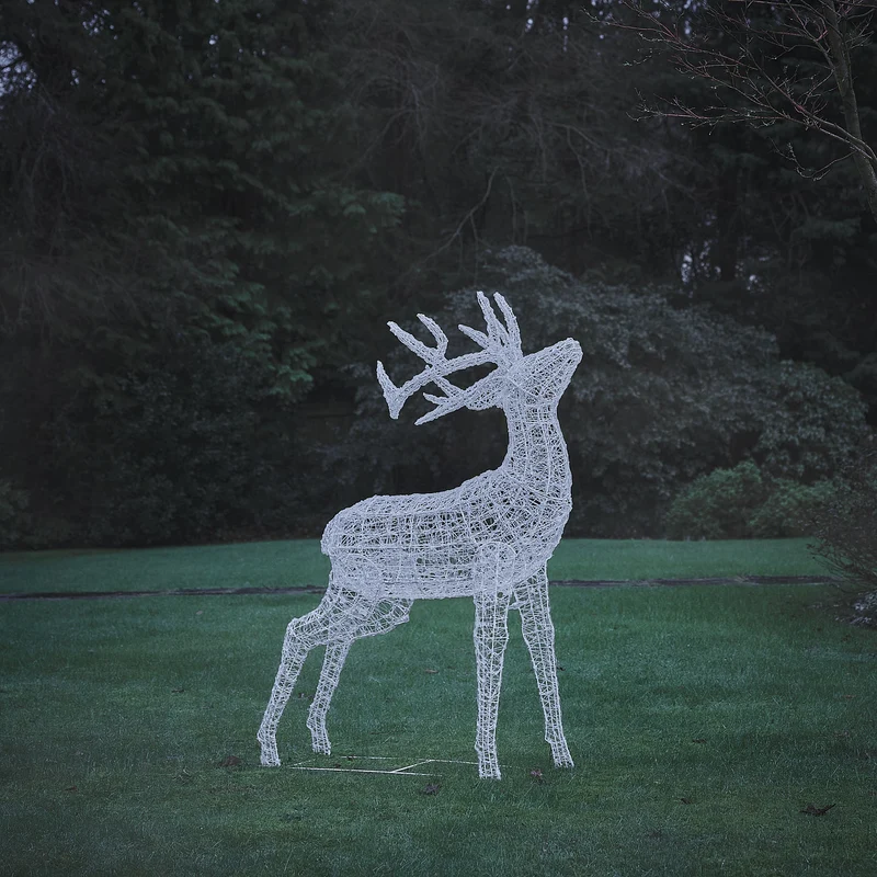 Bicolor LED-Rentier Hirsch XL Swinsty mit 450 LEDs
